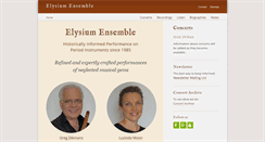 Desktop Screenshot of elysiumensemble.com