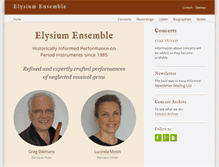 Tablet Screenshot of elysiumensemble.com